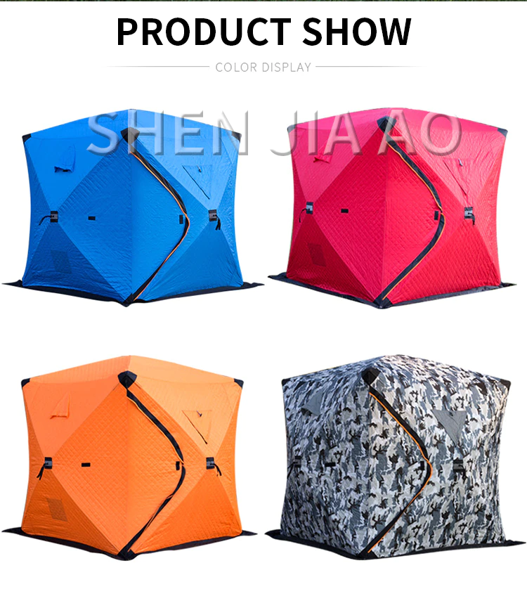 Cheap Goat Tents Outdoor Winter Fishing Tent Cotton warm and Thickened Cold proof multi person snow fishing house Easy to carry winter fishing   